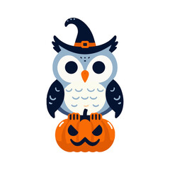 halloween owl illustration design