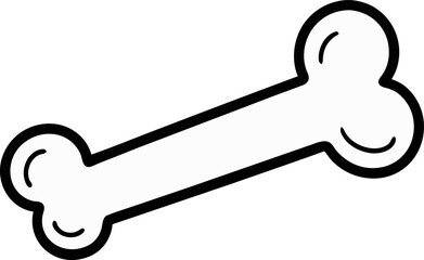 Dog Bone Doodle Vector Illustration Playful Style