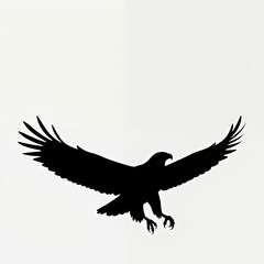 Obraz premium Eagle Silhouette: Majestic Bird in Flight Art