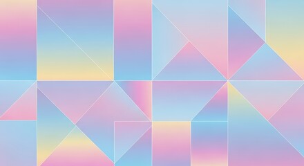 Abstract pastel geometric background with shapes, blending colors creating a modern design