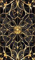 Tile or carpet pattern background with decorative, symmetrical elements. Ideal for wallpaper, textiles, or digital design projects.
