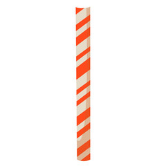 Isolated Vector Illustration of a Red and White Striped Candy Stick with Transparent Background