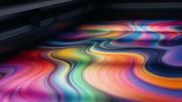 Large Format Printer Output: Abstract Colorful Pattern, Detail