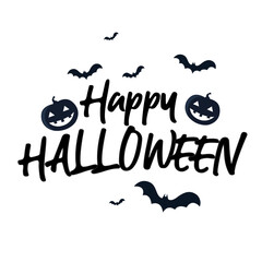 Happy Halloween vector lettering, greeting card, party
invitation Vector illustration