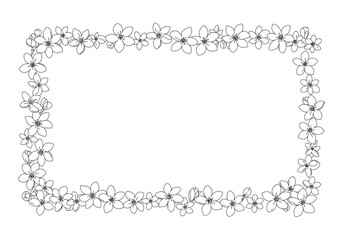 Floral Frame Border Design Element.