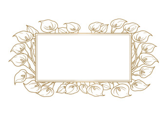 Elegant Calla Lily Frame Border Design.