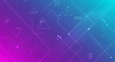 Abstract digital network grid with glowing lines and data points