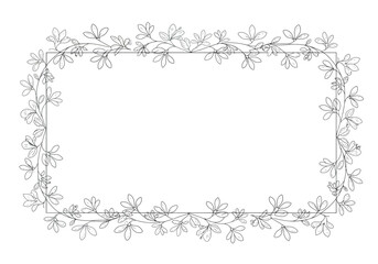Elegant Floral Frame Border Design.