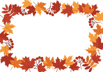 Autumn Leaves Frame Background Image.