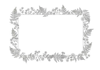 Elegant Botanical Frame Design for Artwork.