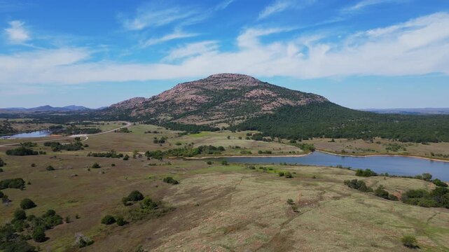 Mt. Scott and Wichita Mountain Range in Oklahoma