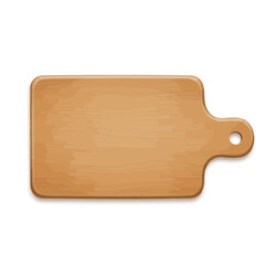 Wooden Cutting Board Icon – Kitchen Chopping Board Vector Illustration