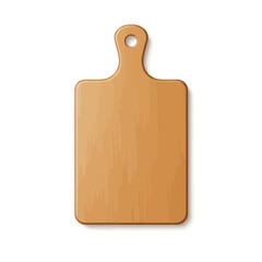 Wooden Cutting Board Icon – Kitchen Chopping Board Vector Illustration