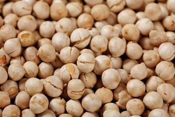 Dried Chickpeas Background - Organic Legume Food Ingredient Texture Pattern