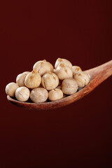 Fried Chickpeas Five Spice Xinjiang Style Crispy Beans Wooden Spoon Traditional Chinese Snack