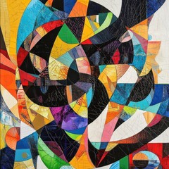 Abstract Collage: A Symphony of Colors and Shapes