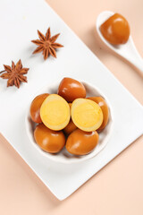 Soy Sauce Marinated Quail Eggs with Star Anise - Asian Appetizer Ready to Eat
