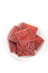 Spicy Red Chili Veggie Bars on White Plate - Healthy Gluten-Free Snack Food