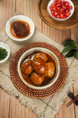 Chinese Lions Head Meatballs Braised in Sauce - Traditional Banquet Special Dish