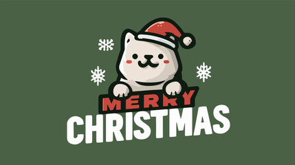 Christmas vector calendar, table display, day, wall calendar, decoration, ad, icon, logo, illustration, poster, happy new year, American Shorthair Wearing Christmas Hat