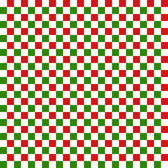 green red chess board seamless vector pattern, christmas geometric background, new year template
