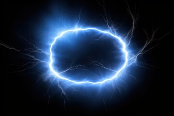 Obraz premium Thunder moving fast thunderstorm lightning night.