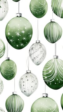 Christmas ornament backgrounds pattern green.