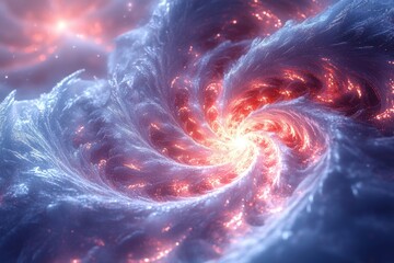 A swirling vortex in the sky.