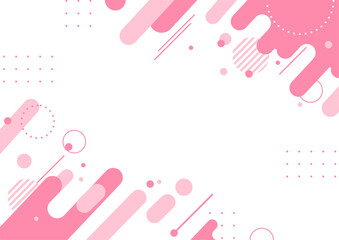 幾何学 グラフィック フレーム 背景素材 ピンク