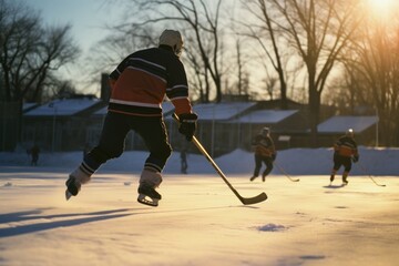 Fototapeta premium Hockey sports footwear winter.