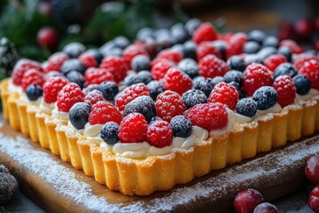 Berries and cream dessert.