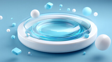 Abstract Geometric Display Podium