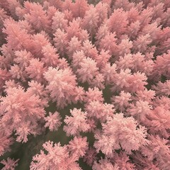 Pink Forest Aerial View.