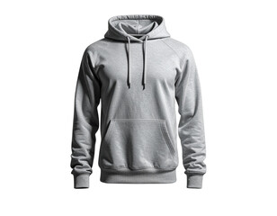 Minimalist Heather Gray Hoodie PNG