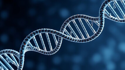 A DNA helix woven from mathematical formulas, entwining all known life within its spiral.