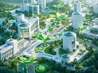 aerial view of the city