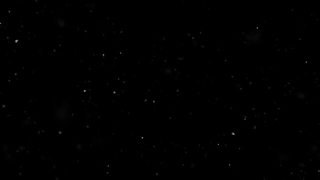 ゆっくりと流れる塵のエフェクト動画。4Kのパーティクルアニメーション