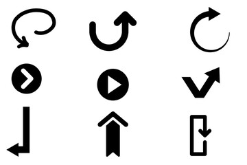 set of vector arrows