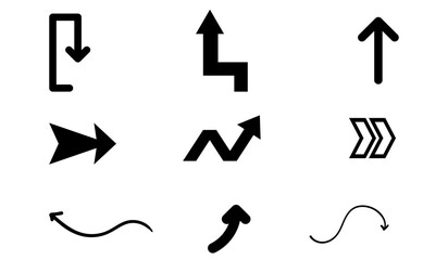 set of vector arrows