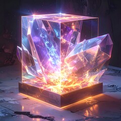 Crystal cube display