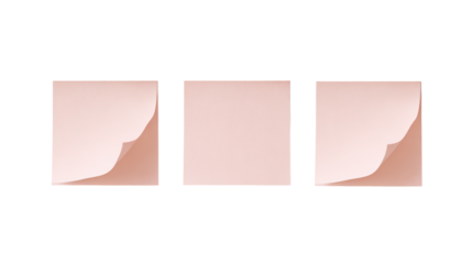 Three light peach-toned squares, each with a gradient