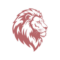 Fototapeta premium Majestic Lion Head Silhouette Emblem.