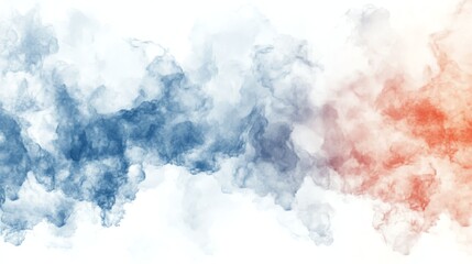 Seamless pattern abstract watercolor gradient sky tones on white background