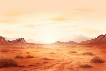 Naklejka premium Desert landscape desert backgrounds.