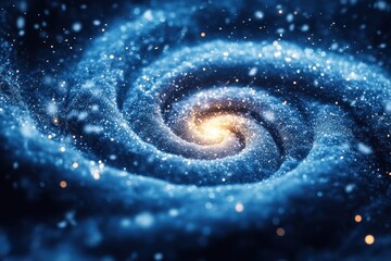 Spiral galaxy swirling stars and dust.
