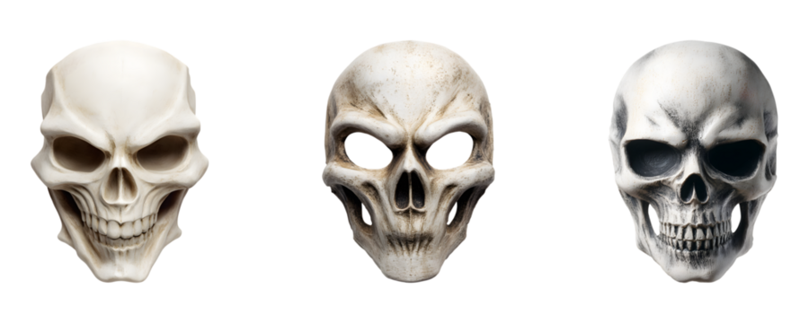 Skeleton mask, isolated on transparent background