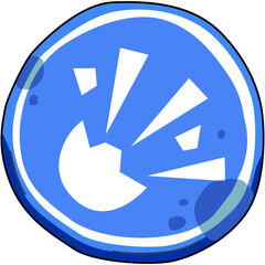 Explosive material hazard sign on Blue Circle 