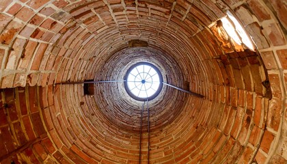 Looking Up Through a Brick Spiral