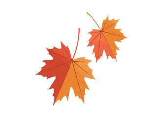 Autumn Leaves Illustration on White Background Symbolic Fall Season Representation Isolated Vector Design Elements for Graphic Projects