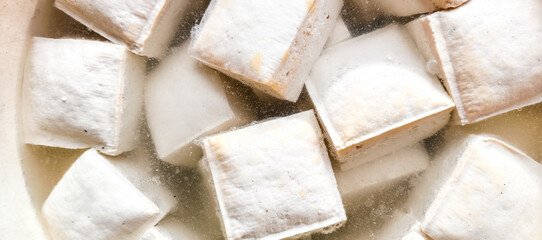 close up of a pile of butter